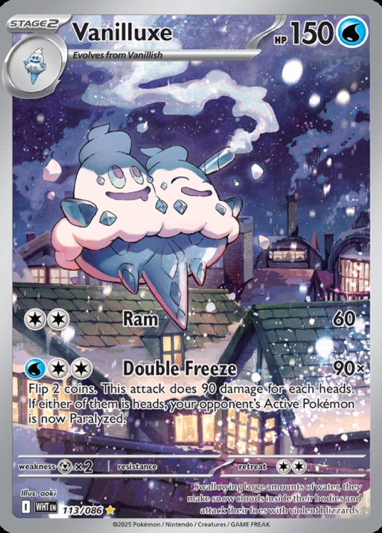 Vanilluxe - 113/086 113/86 Price 2026 | White Flare