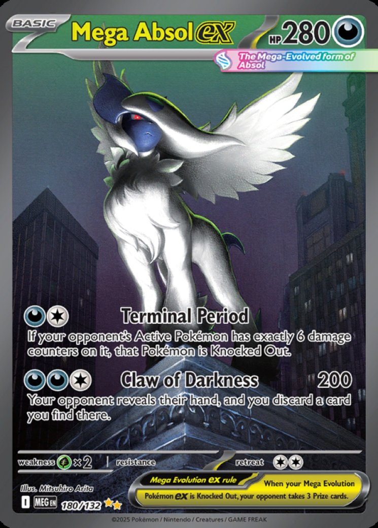 Mega Absol ex - 180/132 - Mega Evolution - Pokemon Card Prices