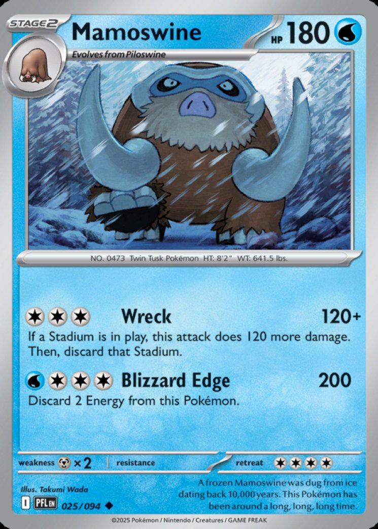 Mamoswine 25/94 Price 2026 | Phantasmal Flames