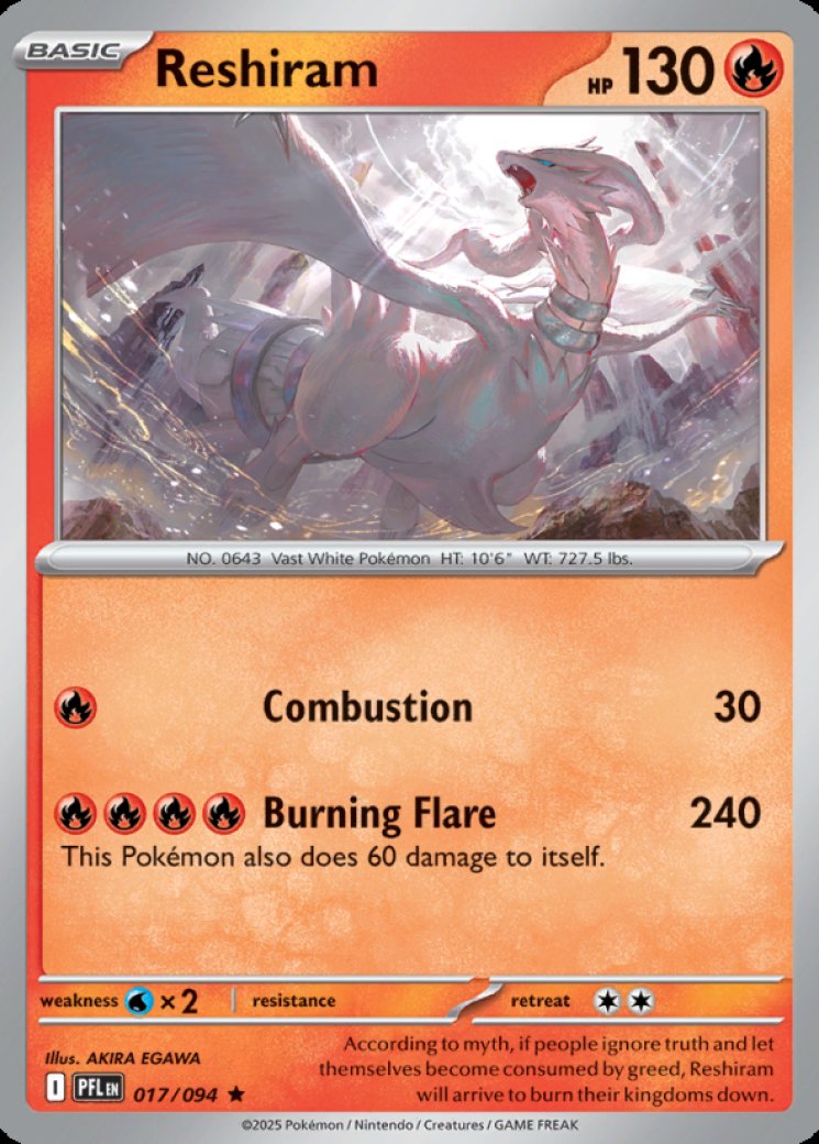 Reshiram - Phantasmal Flames - Pokemon Card Prices & Trends