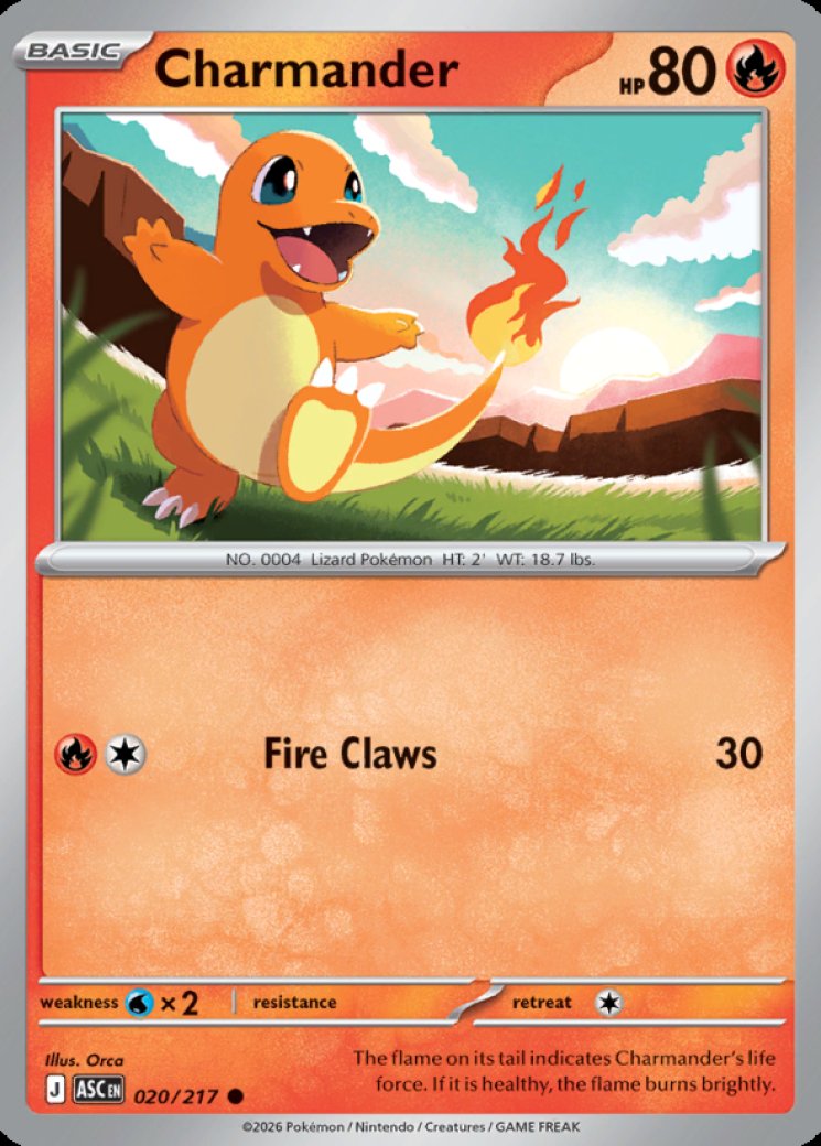 charmander pokemon mcdonalds card Charmander McDonalds 25th Anniversary 9/25, NM Pokemon Card main image 0