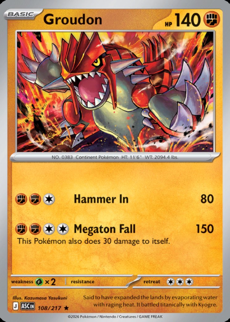 basic groudon pokemon card value Groudon #199 Pokemon Paradox Rift – LastPackMagic