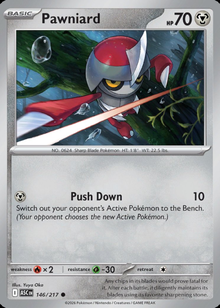 pawniard pokemon card value POKMON GAME s11a 049/068 C Tomokazu Komiya SWSH10 Pawniard Card Prices & Value