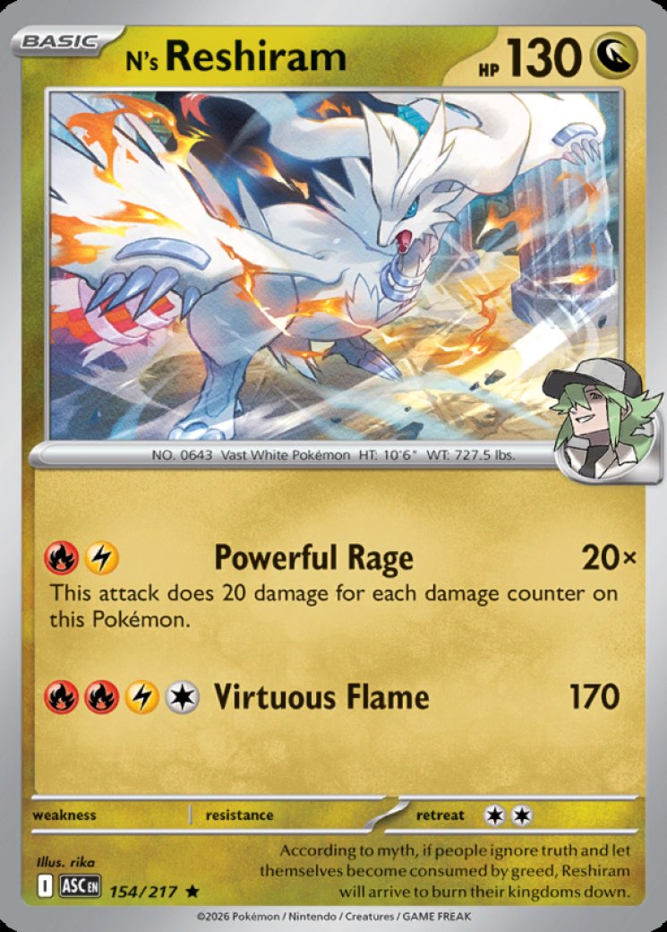 Reshiram ex - 173/086 - White Flare - Pokemon Card Prices & Trends