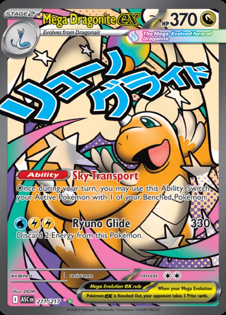 Mega Dragonite ex - 271/217 Price 2026 | Ascended Heroes