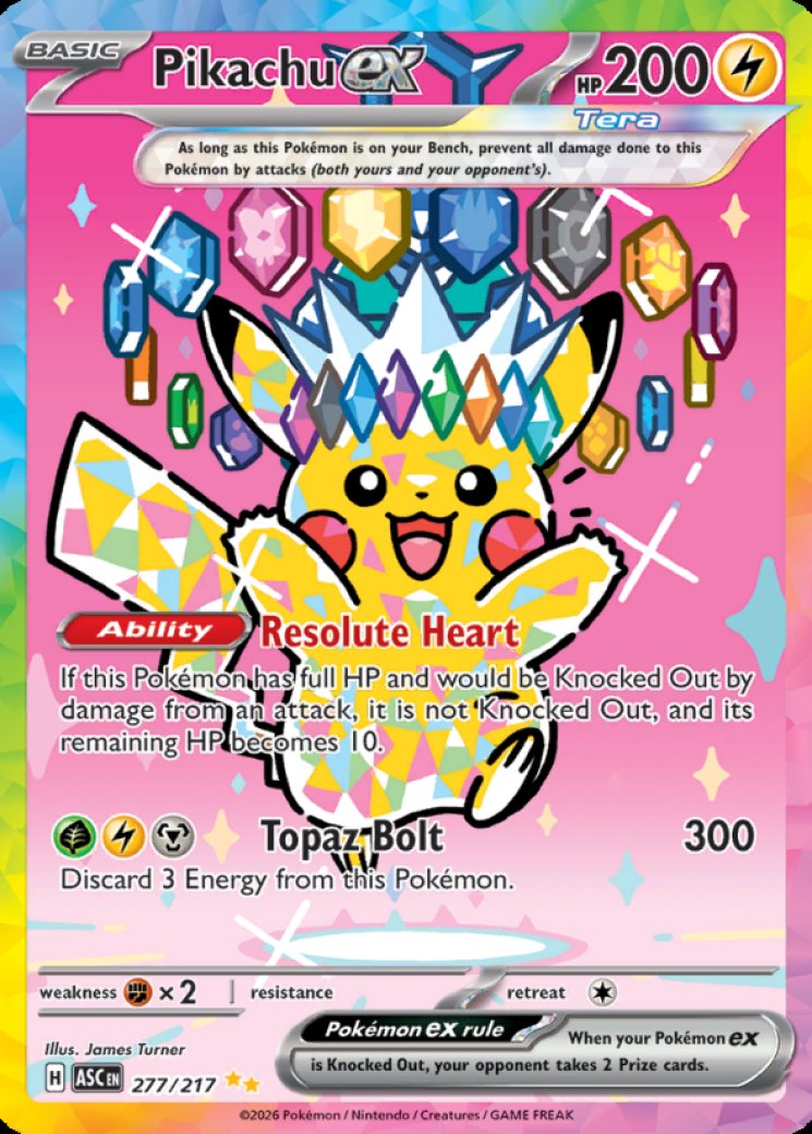 Pikachu ex - 277/217