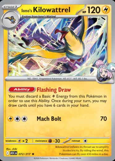 Iono's Kilowattrel (Poke Ball)