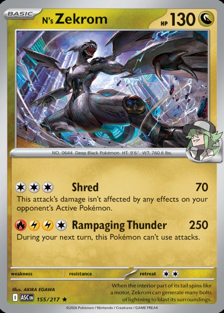 Zekrom full art 114 ゼクロム　英語版フルアート Zekrom (114 Full Art) Ultra Rare Black and White 114/114 LP Grey