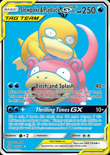 Slowpoke & Psyduck GX (Full Art)