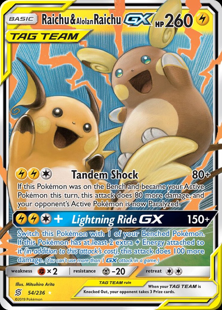 Raichu & Alolan Raichu GX 54/236 Price 2026 | Unified Minds