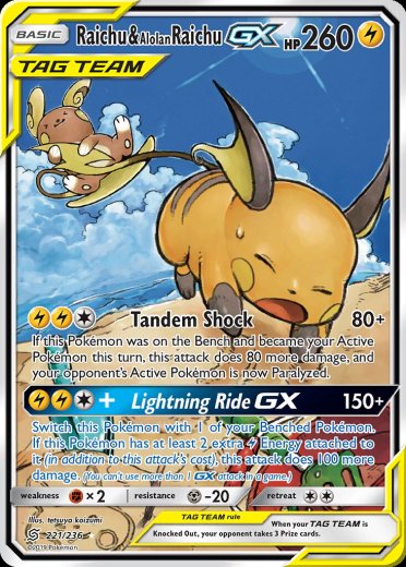 Raichu & Alolan Raichu GX (Alternate Full Art)