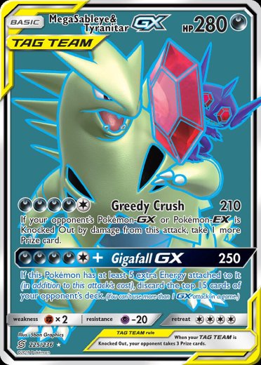 Mega Sableye & Tyranitar GX (Full Art)