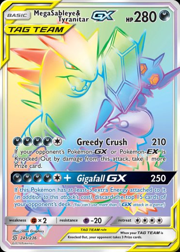 Mega Sableye & Tyranitar GX (Secret)