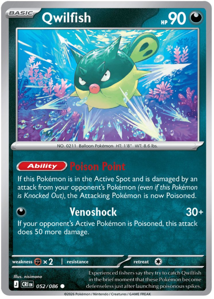 qwilfish pokemon card value (49/64) [Neo Revelation 1st Edition] Moderately Played 1st Edition Normal [W] Poison Sting (10) Flip a coin Pokemon Trading Card Game Shining