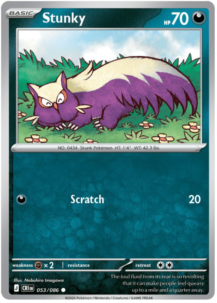 stunky pokemon card value 69/90 Undaunted Regular Evolves from null Type Stunky Card Prices & Value