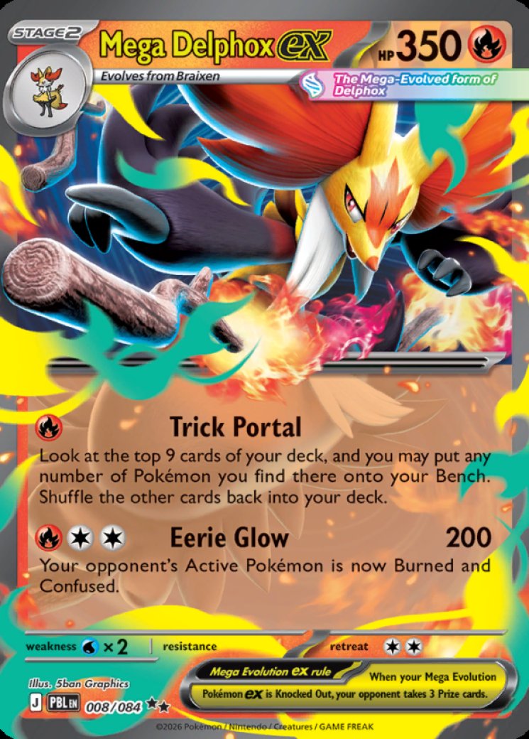 ポケモンカードゲーム Chesnaught EX Delphox EX Greninja EX 704765-mega-delphox-ex-full.jpg