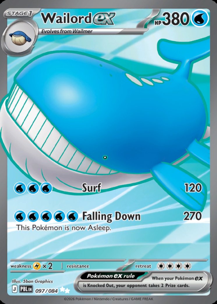 Wailord ex - 097/084 97/84 Price 2026 | Pitch Black