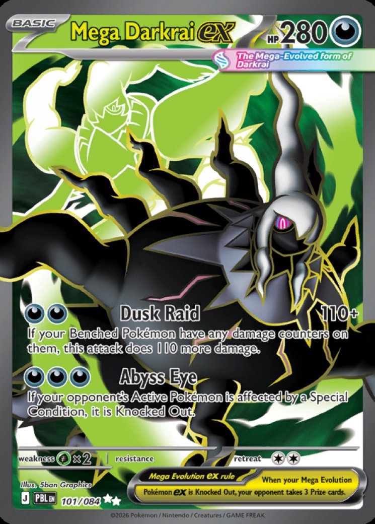 Mega Darkrai ex - 101/084 101/84 Price 2026 | Pitch Black