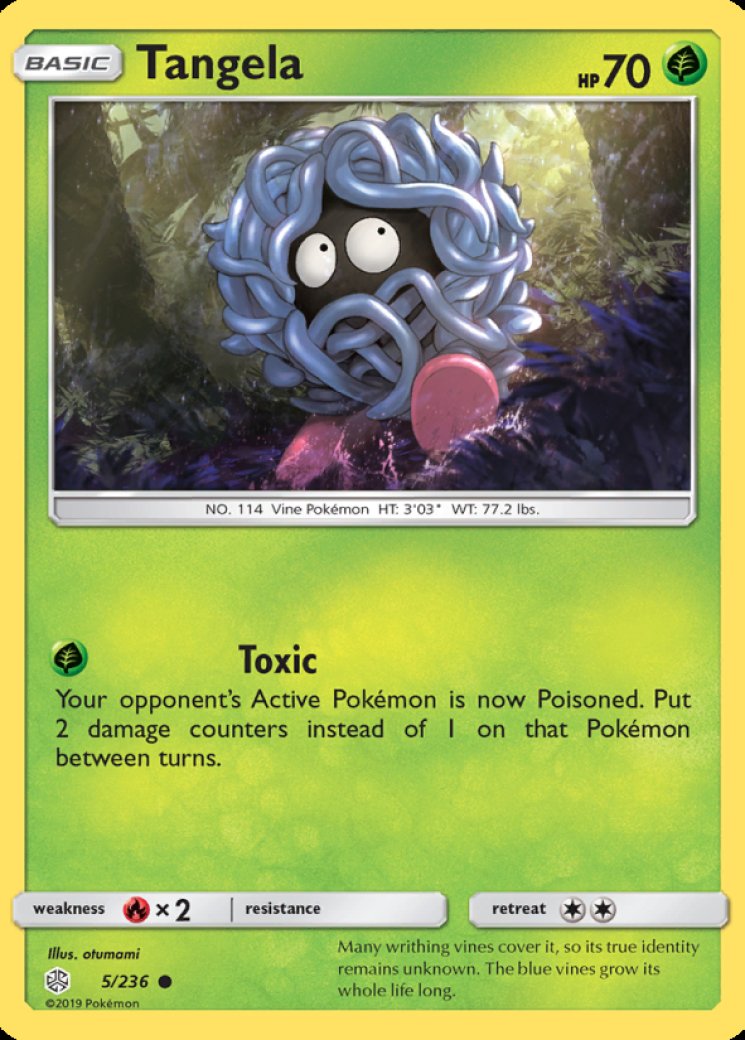 pokemon card tangela Grass / 80 / Basic Attack 1 Tangela 5/236 Price 2026 |