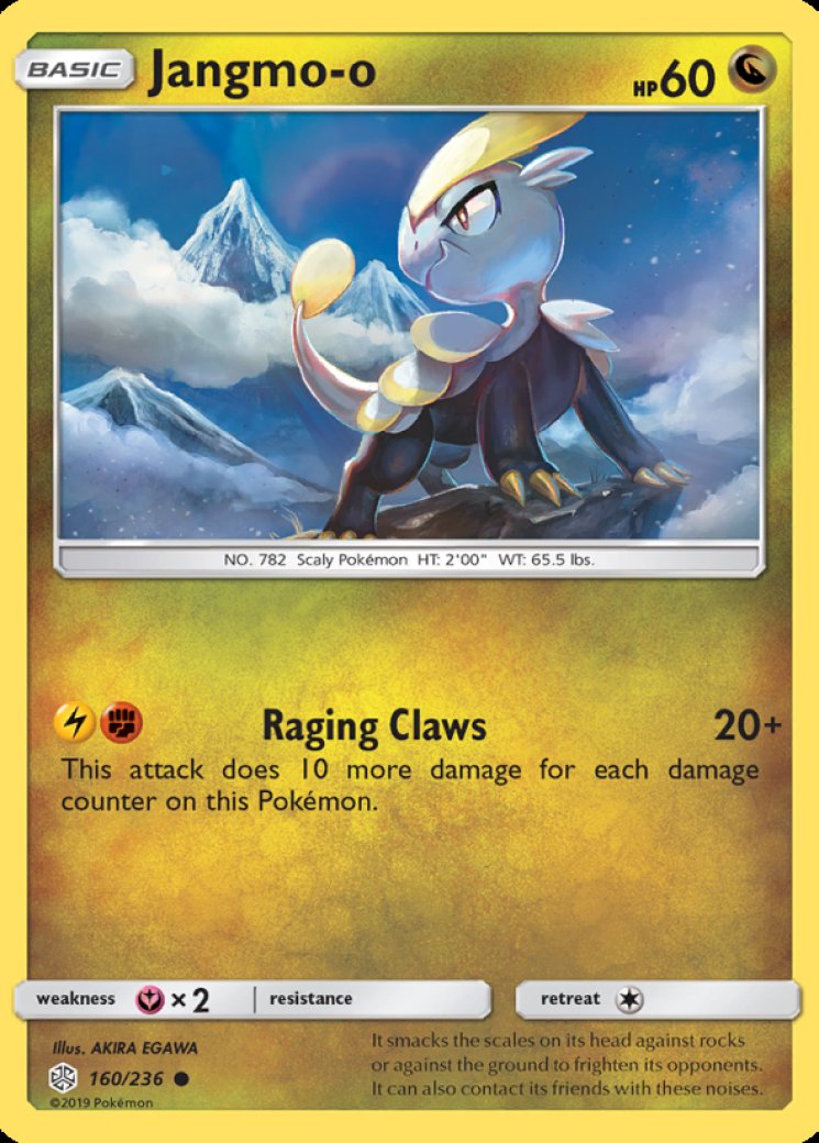 jangmo-o pokemon card value Evolves from null Type Jangmo-o - 161/236 161/236 -