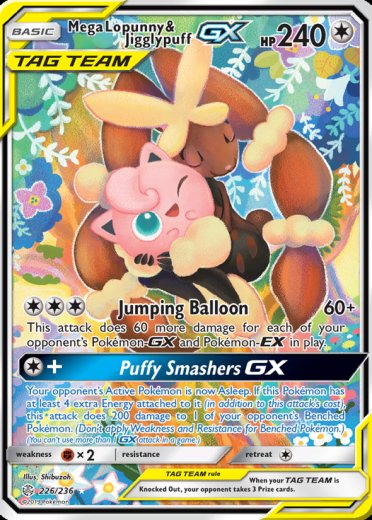 Mega Lopunny & Jigglypuff GX (Alternate Full Art)