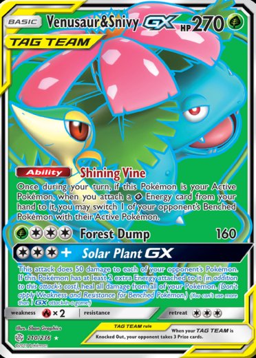 Venusaur & Snivy GX (Full Art)