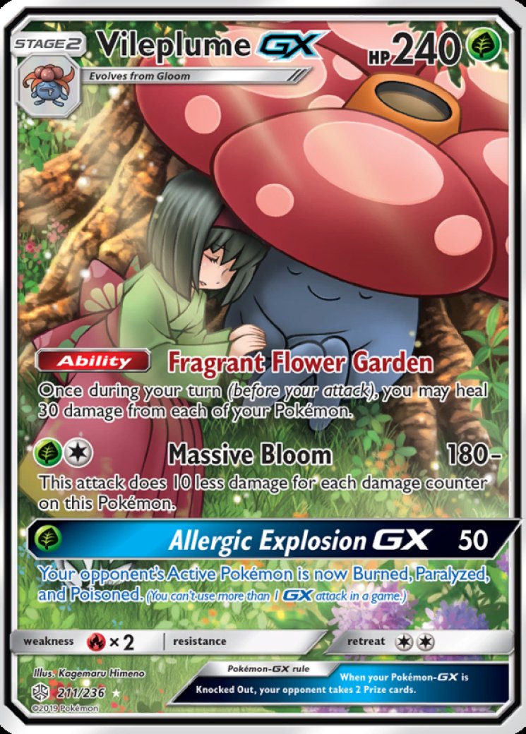 Vileplume GX (Full Art) 211/236 Price 2026 | Cosmic Eclipse