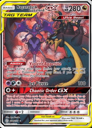 Naganadel & Guzzlord GX (Alternate Full Art)