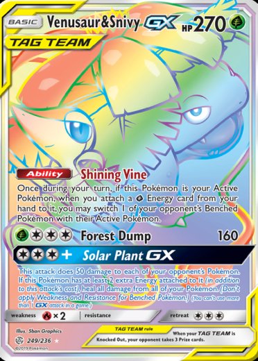 Venusaur & Snivy GX (Secret)