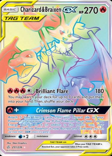 Charizard & Braixen GX (Secret)