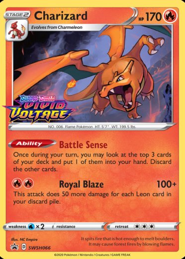 Charizard - SWSH066 (Prerelease)