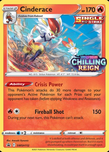 Cinderace - SWSH112 (Prerelease)
