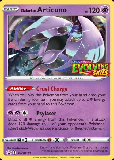 Galarian Articuno - SWSH123 (Prerelease)