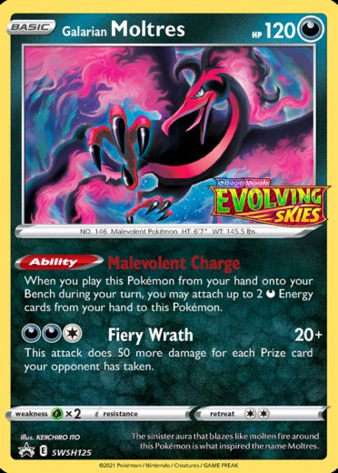 Galarian Moltres - SWSH125 (Prerelease)