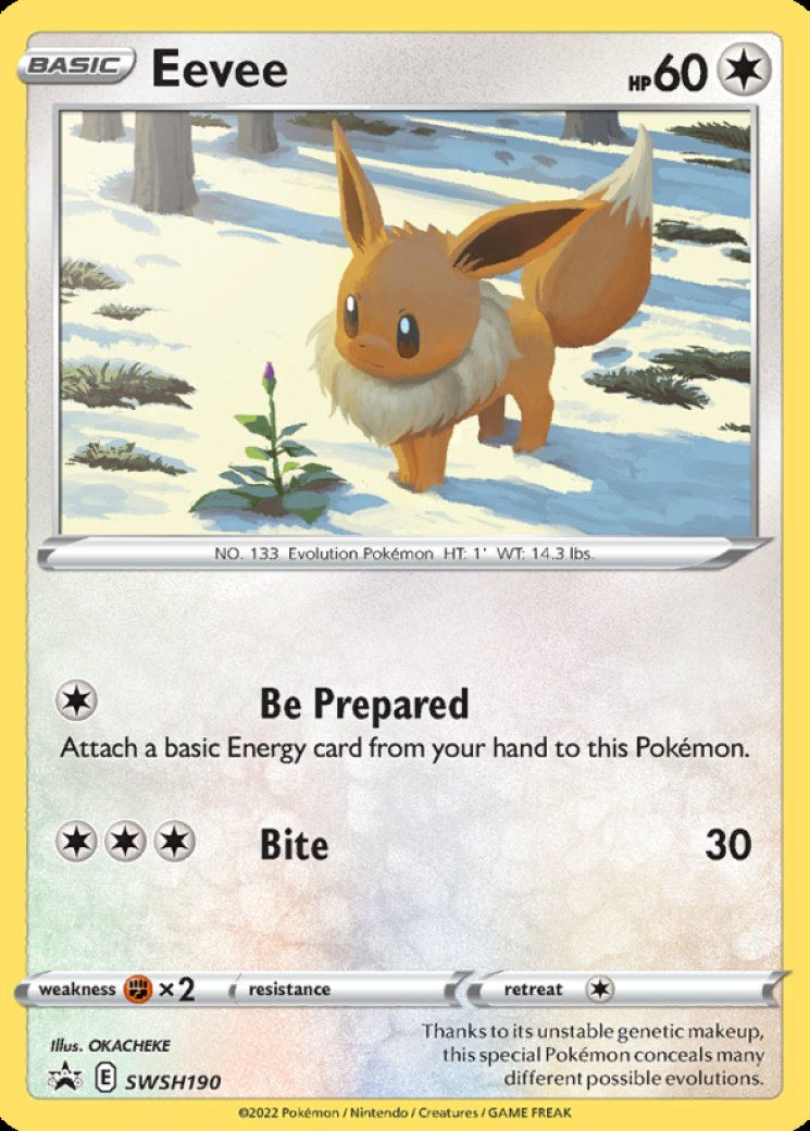 Eevee - SWSH190 SWSH190/195 Price 2026 | Sword & Shield Promo Cards