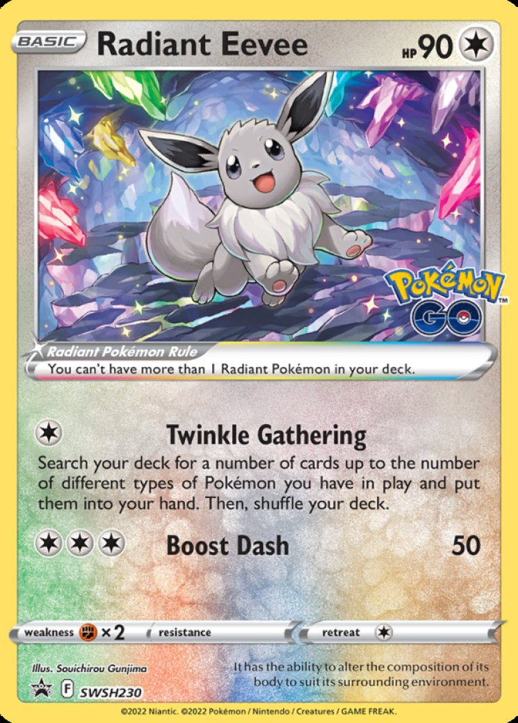 how rare is a radiant pokemon card Eevee - SWSH230 SWSH230/195 Price 2026 Radiant Rare Pokemon Trading Card