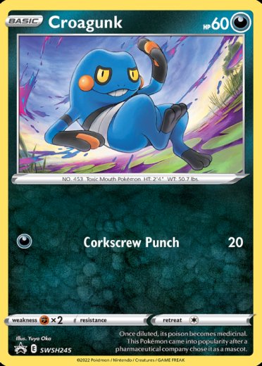 Croagunk - SWSH245 (Cosmos Holo)