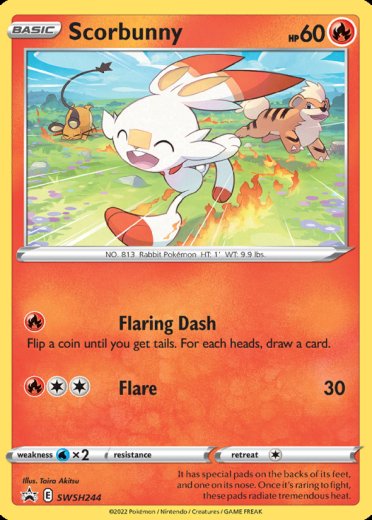 Scorbunny - SWSH244 (Cosmos Holo)