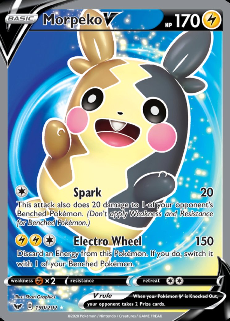 Morpeko V (Full Art) - Sword & Shield Base Set - Pokemon Card