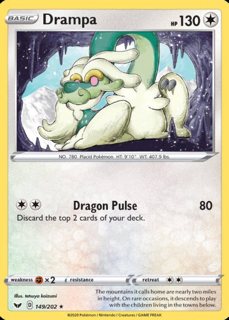 how much is the drampa pokemon card worth 97/145 Holo Rare cementing its place as a must Drampa Card Prices & Value