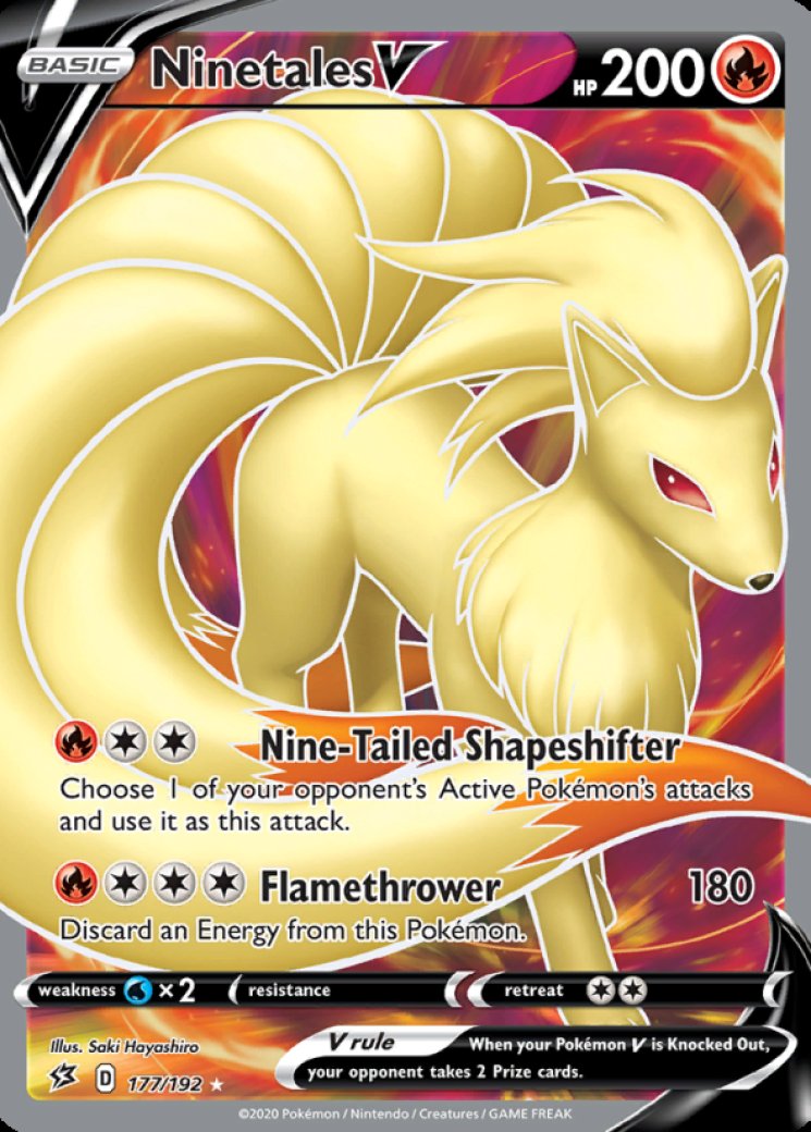 Ninetales V (Full Art) 177/192 Price 2026 | Rebel Clash