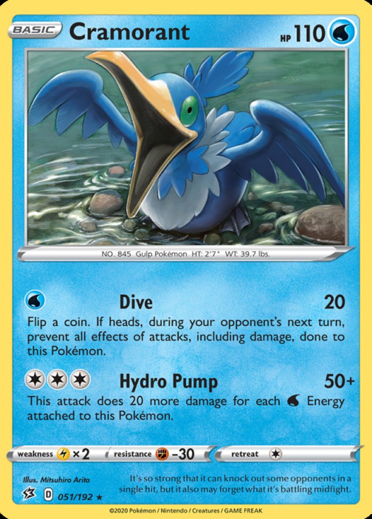 cramorant pokemon card value Amazon.com: Pokemon - Cramorant SV030/SV122 - Shining Fates - Shiny Vault