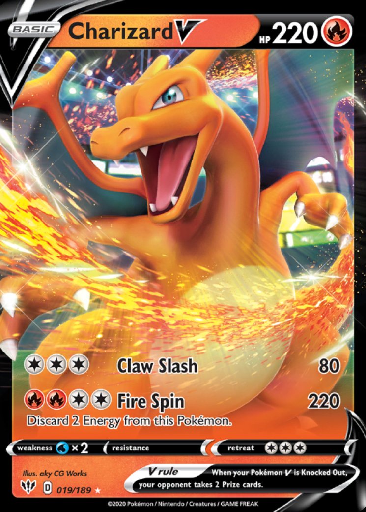 Charizard V 19/189 Price 2026 | Darkness Ablaze