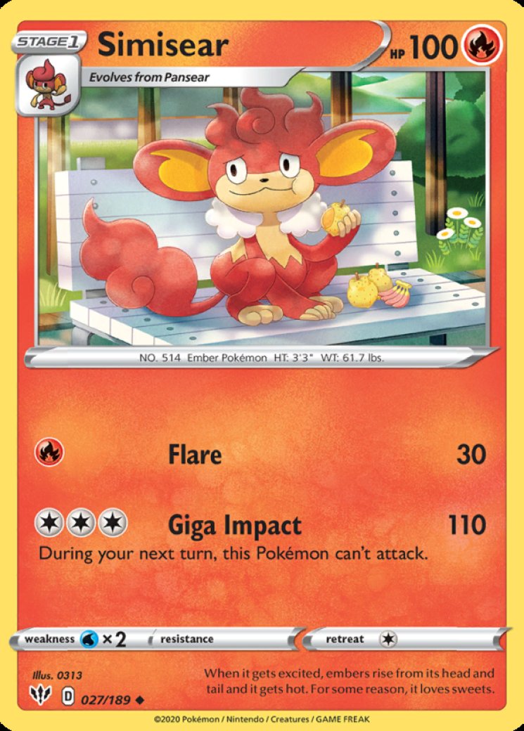 Simisear V - Brilliant Stars - Pokemon Card Prices & Trends