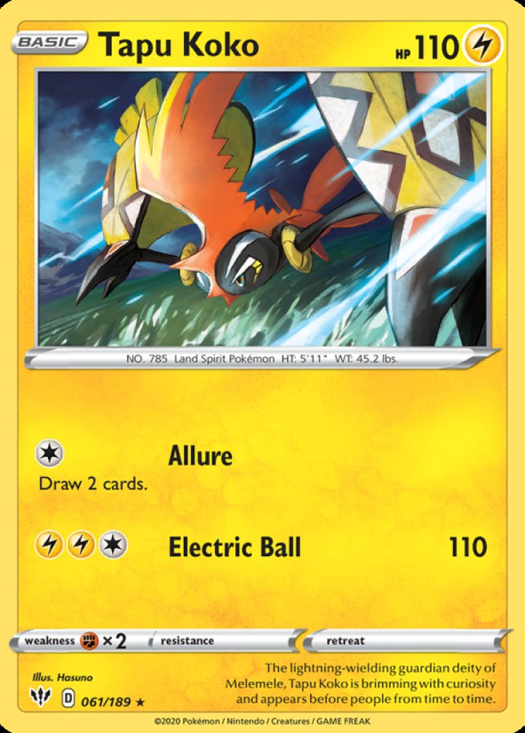 tapu pokemon cards Tapu Koko VMAX (051/163) [Sword & Shield: Battle Styles] – Pokemon Plug main image 0