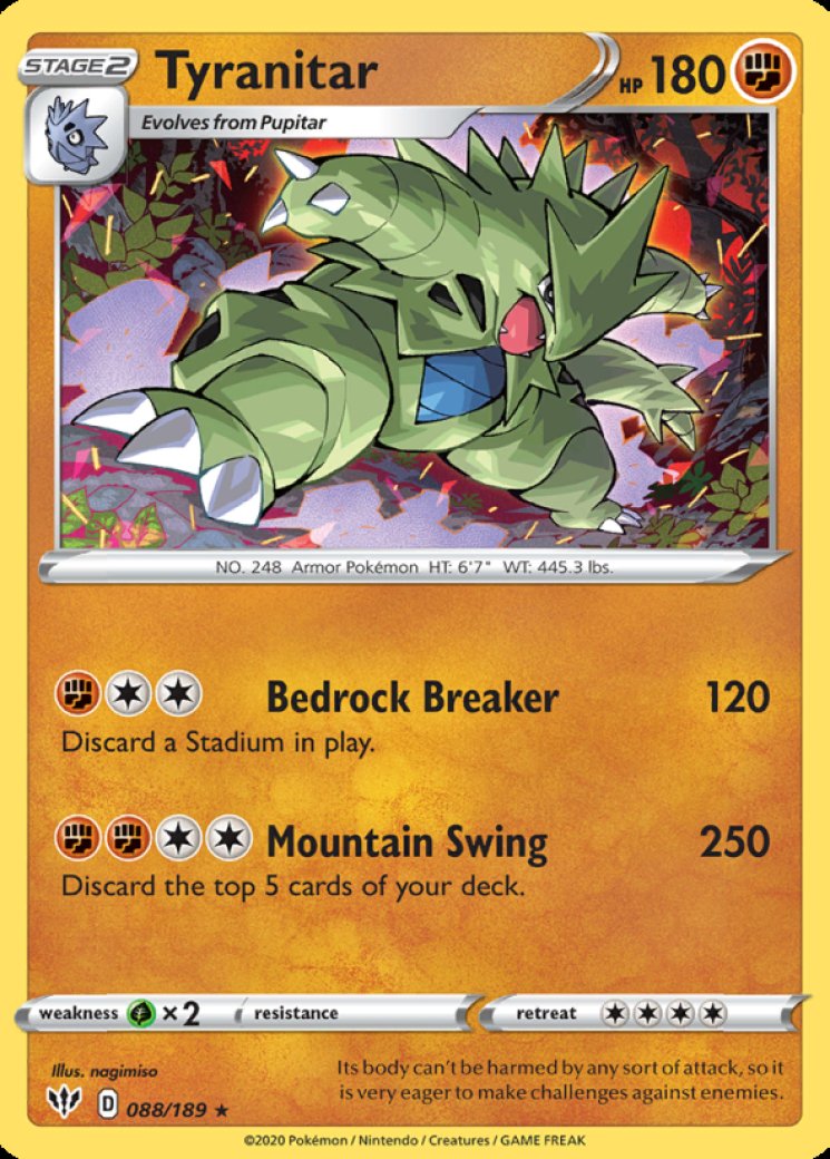 Tyranitar 88/189 Price 2026 | Darkness Ablaze