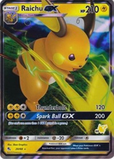 Raichu GX - 20/68 (#60 Pikachu Stamped)