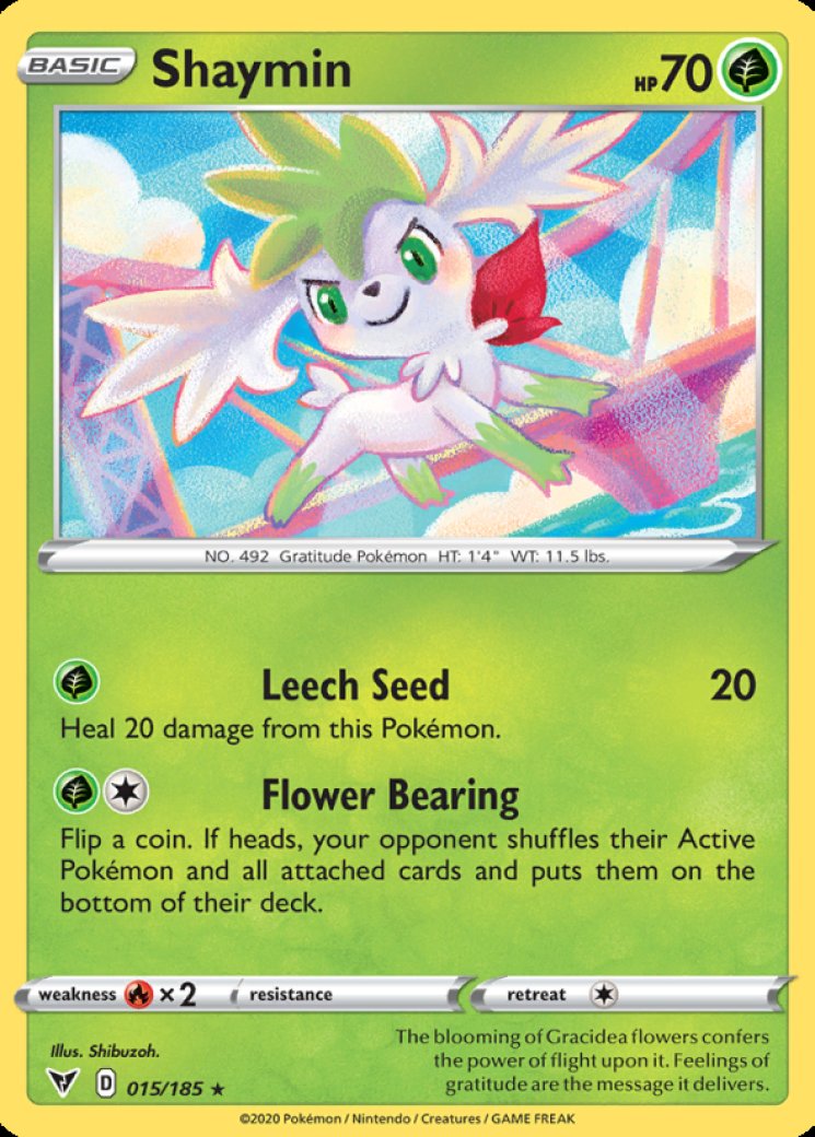 shaymin v pokemon card value Pokemon TCG Brilliant Stars Single Cards 013/172 Shaymin V Card main image 0
