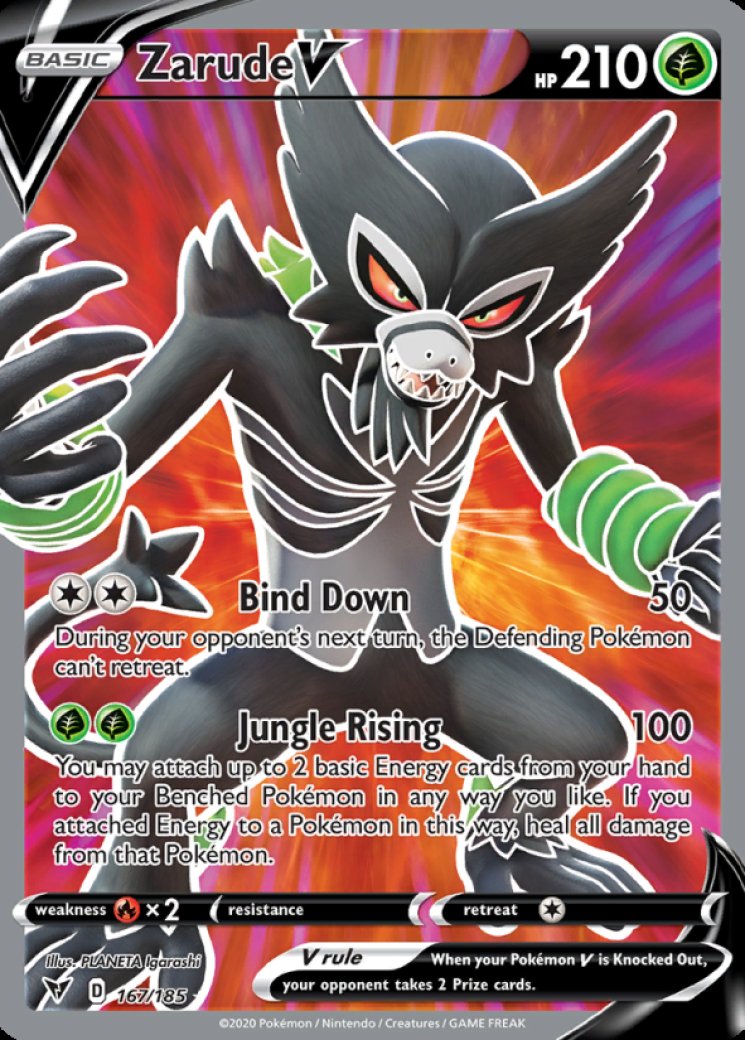 Zarude V (Full Art) 167/185 Price 2026 | Vivid Voltage