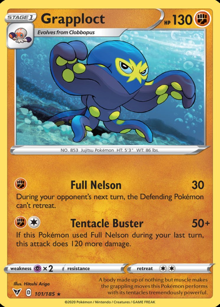 grapploct pokemon card value 113/202 - Sword & Shield - Evolution Set 72/73 / Ultra Rare Card Type / HP / Stage Grapploct 113 SV08 Surging Sparks